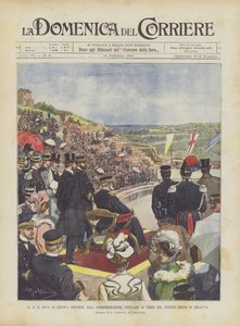 S.A. le duc de Gênes préside la commémoration populaire de Verdi au théâtre grec de Syracuse - Achille Beltrame