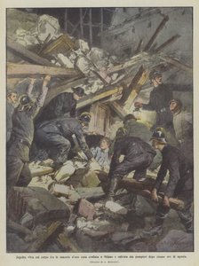 Enterrée vivante avec le corps parmi les décombres d