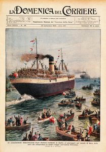 Navires transportant des troupes italiennes vers l