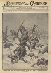 Sur le Monte Coston, la défense héroïque de notre détachement du génie, qui parvient à se libérer - Achille Beltrame