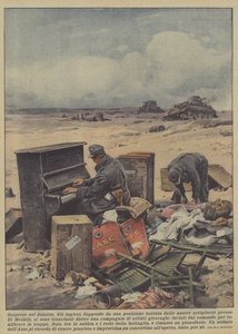 Surprises dans le désert (lithographie en couleur) - Achille Beltrame