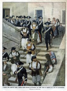 Le dernier gang de malfrats sardes quittant la Cour d