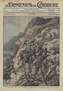 Entre les pics de Monte Chiesa et Monte Campigoletti (à plus de 2000 mètres), les alpins percent trois
