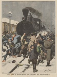 Lutte tragique entre un machiniste ferroviaire russe et une foule d