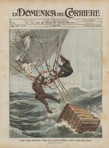 Voyage tragique du ballon Regina Elena parti de Milan et tombé en mer près d