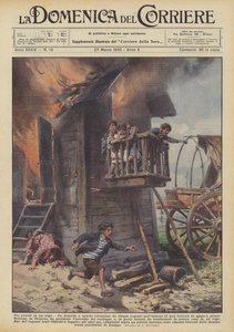 Trois petits dans un incendie