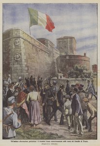 Une audacieuse affirmation patriotique, le tricolore hissé mystérieusement sur les murs du château de Trieste