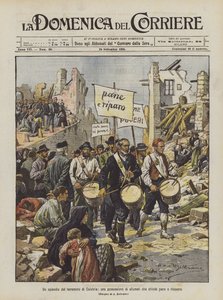 Un épisode du tremblement de terre en Calabre, une procession d