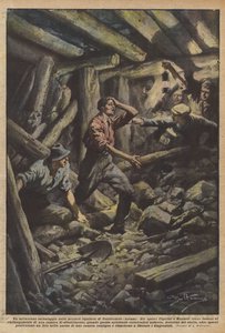 Un sauvetage miraculeux dans les mines de lignite de Castelnuovo (Arezzo) - Achille Beltrame