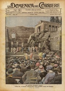 Un spectacle pittoresque romain, Œdipe Roi de Sophocle, représenté dans le cadre grandiose du Palatin