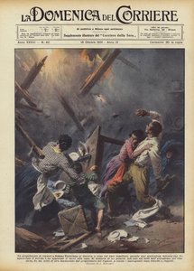 Un propriétaire de vignobles à Somma Vesuviana dînait avec sa famille - Achille Beltrame
