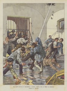 Une grave révolte de mineurs à Naples, réprimée avec les pompes à incendie - Achille Beltrame
