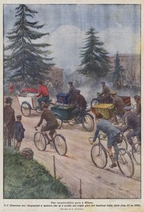 Une course caractéristique à Milan