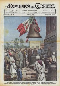 Une grande fête catholique à Asmara, huit grandes cloches fondues avec le bronze des canons ennemis - Achille Beltrame