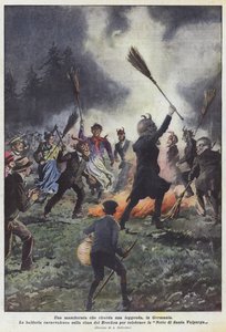 Une mascarade rappelant une légende, en Allemagne - Achille Beltrame