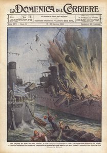 Une tragédie dans le port du Pirée (Grèce) - Achille Beltrame