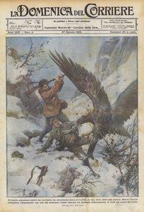Un aigle gigantesque contre deux chasseurs