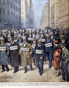 Chômeurs à New York - dans « La Domenica del corriere » - Achille Beltrame
