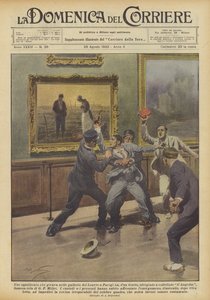 Un déséquilibré qui se promenait dans les galeries du Louvre à Paris a soudainement - Achille Beltrame
