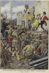 Artistes de variétés des théâtres londoniens divertissant les troupes britanniques dans les camps en France