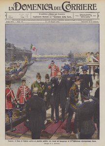 Venise, le duc de Gênes arrive aux jardins publics pour inaugurer la XIe Exposition