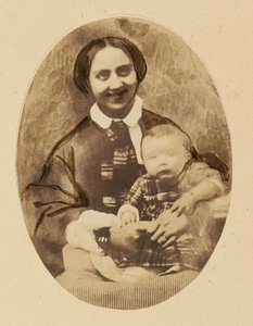 [Portrait de Marie Devéria avec son fils] - Achille Devéria