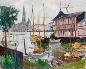 Bassin de yachts à Sainte-Anne, Anvers - Achille Emile Othon Friesz