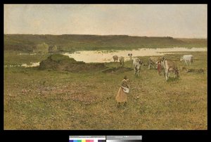 Pâturage dans la vallée, 1906 - Achille Formis Befani