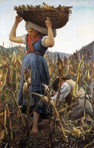 La raccolta del granoturco - Achille Glisenti