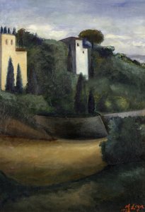 Villas à Fiesole - Achille Lega