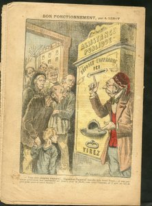 Illustration par Achille Lemot (1846-1909) pour la couverture de Le Pèlerin, 07/02/09 - Bon fonctionnement - Famille, Misère, Assistance publique