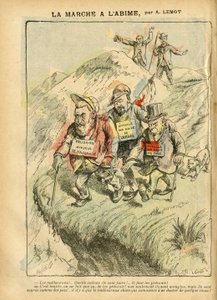 Illustration par Achille Lemot (1846-1909) dans Le Pèlerin, 08/09/07 - La marche à l