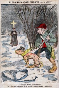 Le franc-maçon chassant dans Le Pèlerin - Achille Lemot