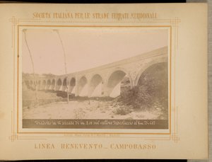 Viaduc en 14 arches de 8,00 mètres sur la gorge de Fascoluccio au kilomètre 75 + 467 - Achille Mauri