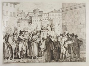 Spectacle de marionnettes à Rome - Achille Pinelli