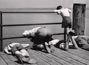 Occupé à pêcher, Italie, vers 1950-60 - Achille Villani