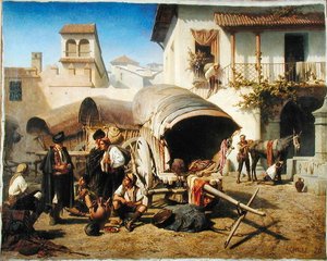 Posada San Rafael, Cordoue, c.1861 - Achille Zo