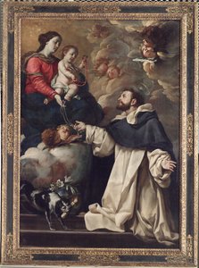 La Vierge présentant le rosaire à Saint Dominique, vers 1679-88 - Acsilso Antonio de Palomino