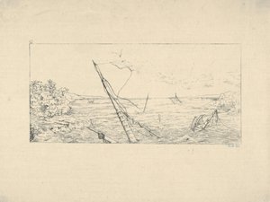 Blocus de pierre au large de Charleston, Caroline du Sud, des Gravures de la guerre confédérée, 1861-63 - Adalbert John Volck