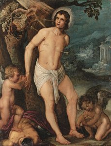Saint Sébastien assisté par des anges