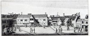 Vue sud de la maison Arundel à Londres, gravée par Wenceslaus Hollar en 1646 et publiée en 1792