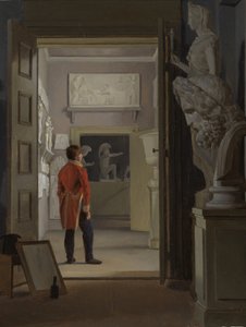 La Salle des Antiquités au Palais de Charlottenborg, Copenhague - Adam August Müller
