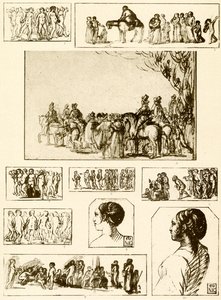 Rondes, études de têtes et groupes de figures - Adam Elsheimer