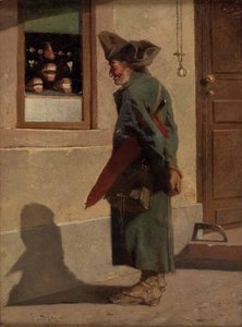 Soldat à la boutique de dentelles
