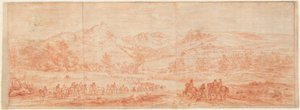 Troupes françaises devant Salins et les collines environnantes - Adam Frans van der Meulen