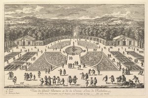Vue du Grand Parterre et de la Demie Lune de Richelieu, 17ème siècle - Adam Perelle