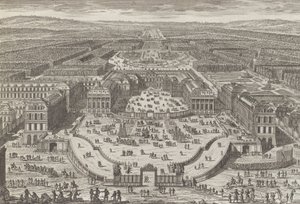 Vue générale du château de Versailles, 1680s - Adam Perelle