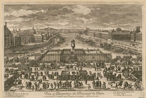 Vue du Pont Neuf à Paris, seconde moitié du XVIIe siècle - Adam Perelle