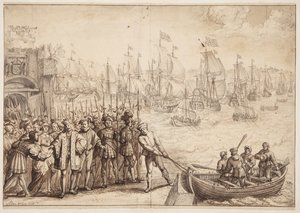 Christian II quitte Copenhague en 1523 - Adam Willaerts