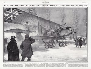 Biplan britannique sur un aérodrome près de Hollebeke, Belgique, Première Guerre mondiale